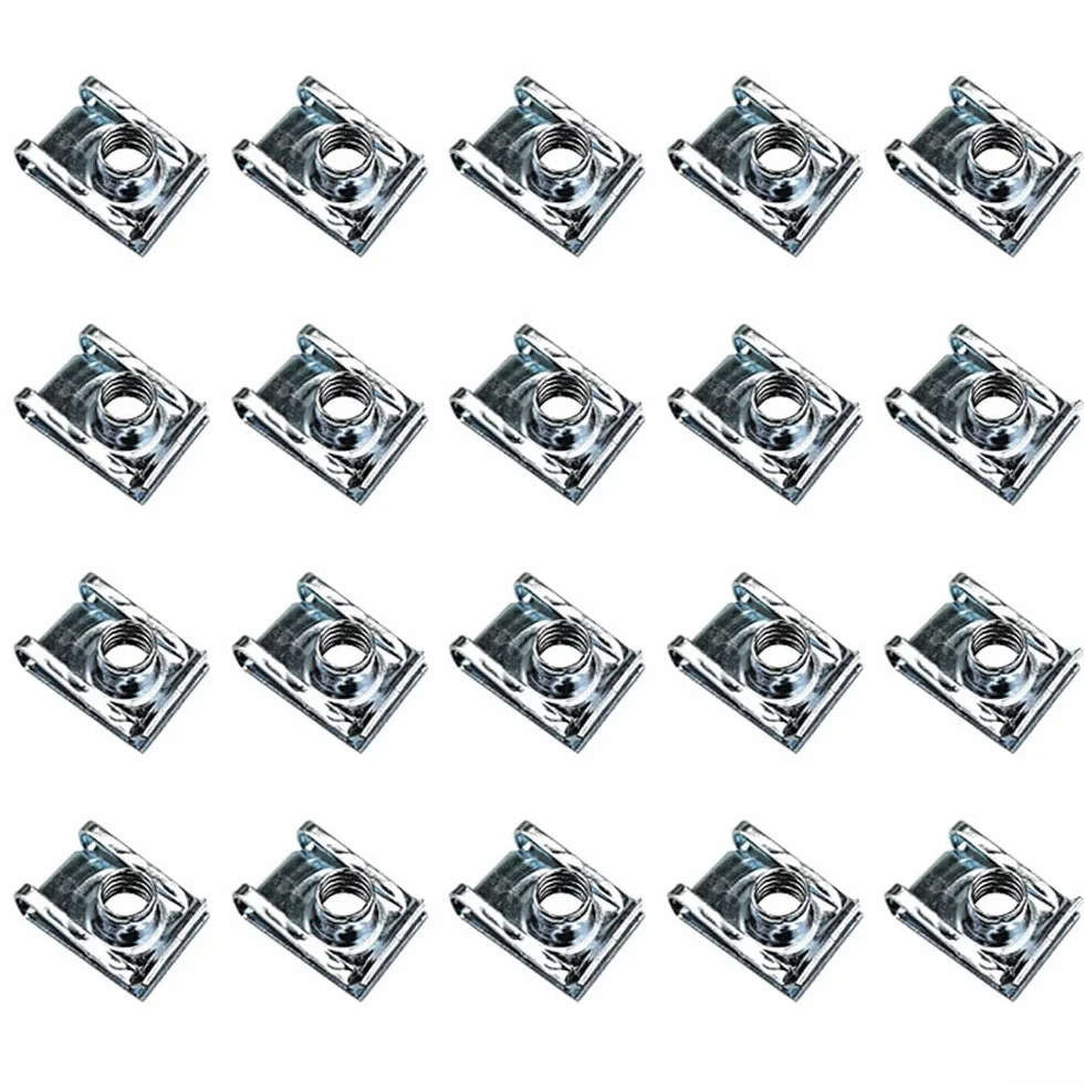 200 Uds. Tuercas extruidas de sujeción rápida, Clips de aguja, sujetadores de velocidad, tuercas en U, Panel de fijaciones M4 M5 M6 M8