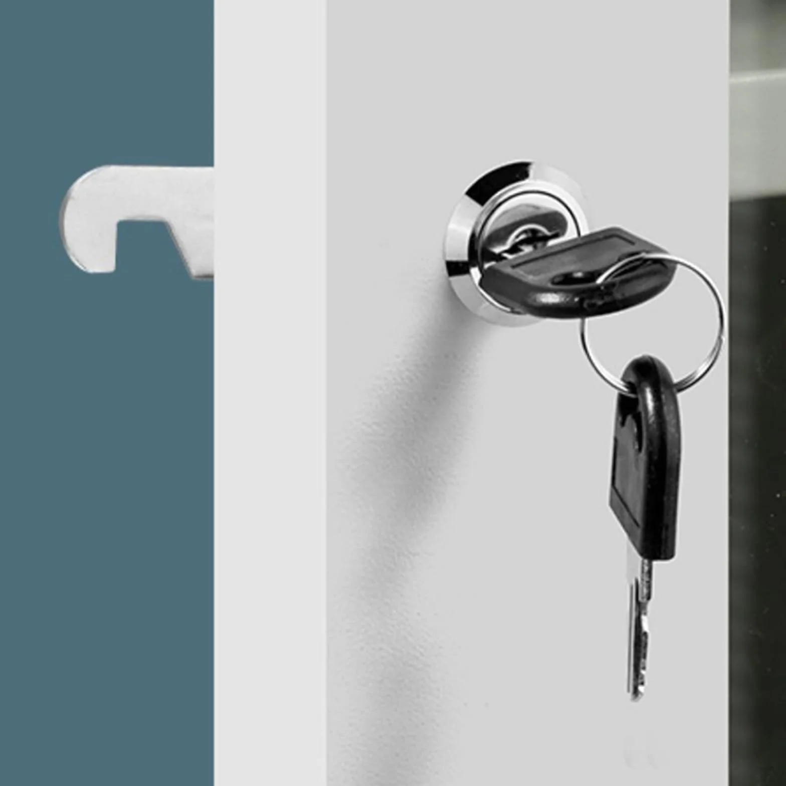 Cerradura Buzon Universal 20 mm, Cerradura Taquilla de Zinc con Llave, Bombin Buzon 47/35 mm, 10 Piezas