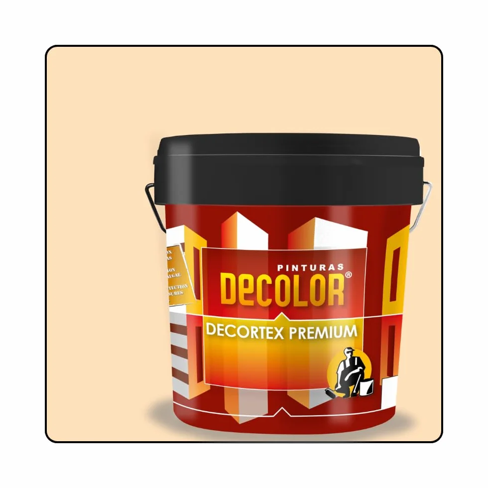 PINTURAS DECOLOR DECORTEX LISO PREMIUM - Pintura revestimiento impermeabilizante para fachadas. (4 litros). DAKAR.