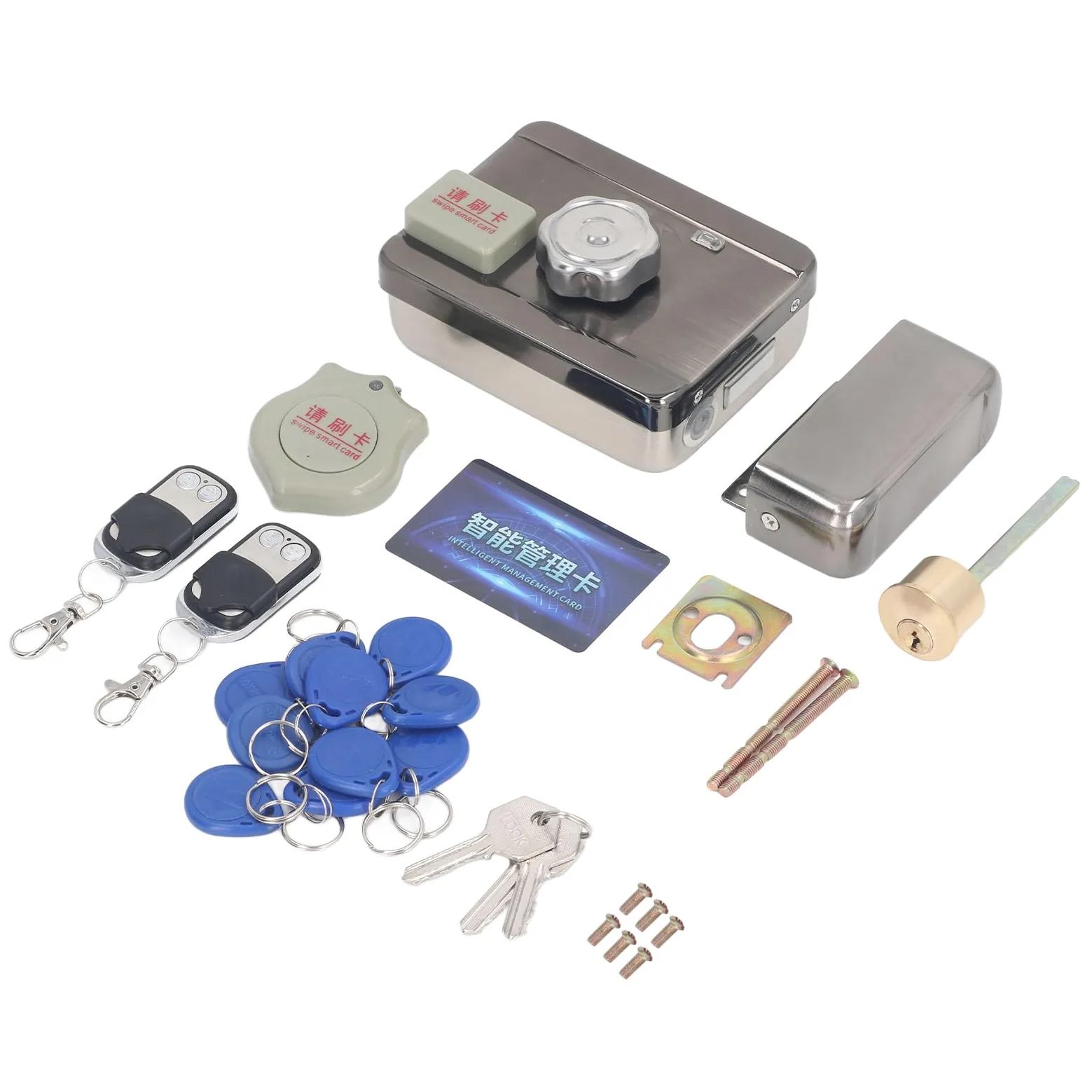 Cerradura de Puerta con Cerrojo Electrónico sin Llave, de Control Acceso Alta Seguridad para Oficina en Casa, Acero Inoxidable