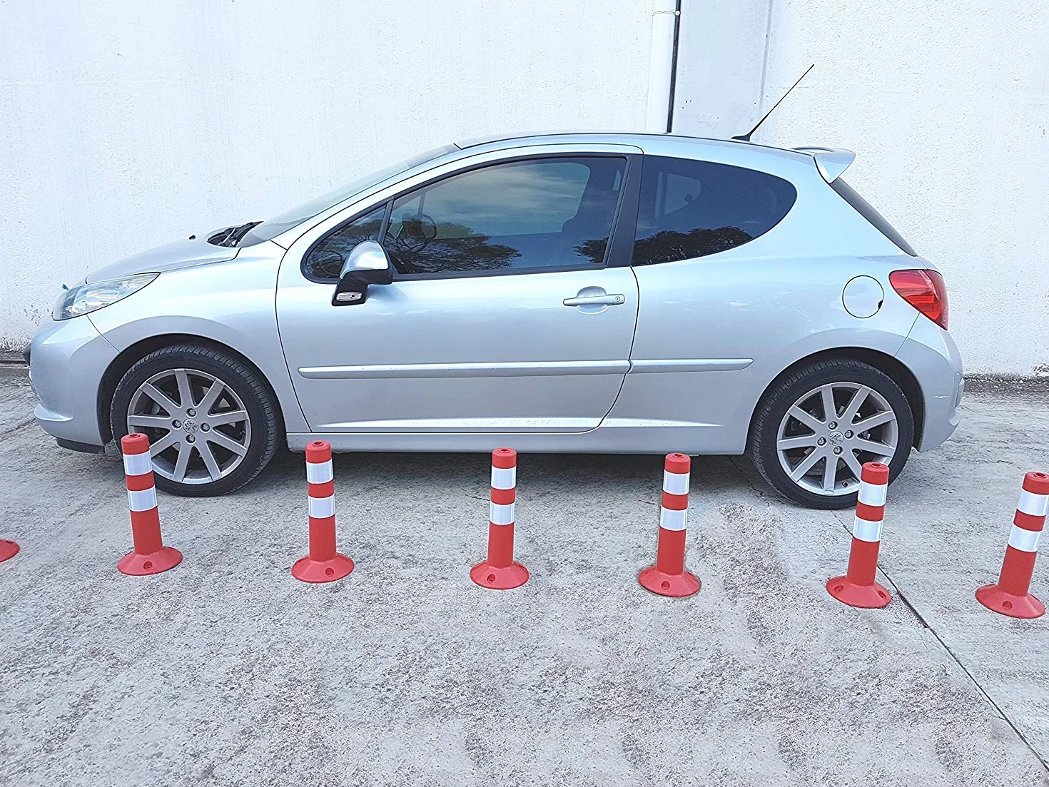 Postes Flexibles Rojo Blanco 45 cm (Paquete de 2)