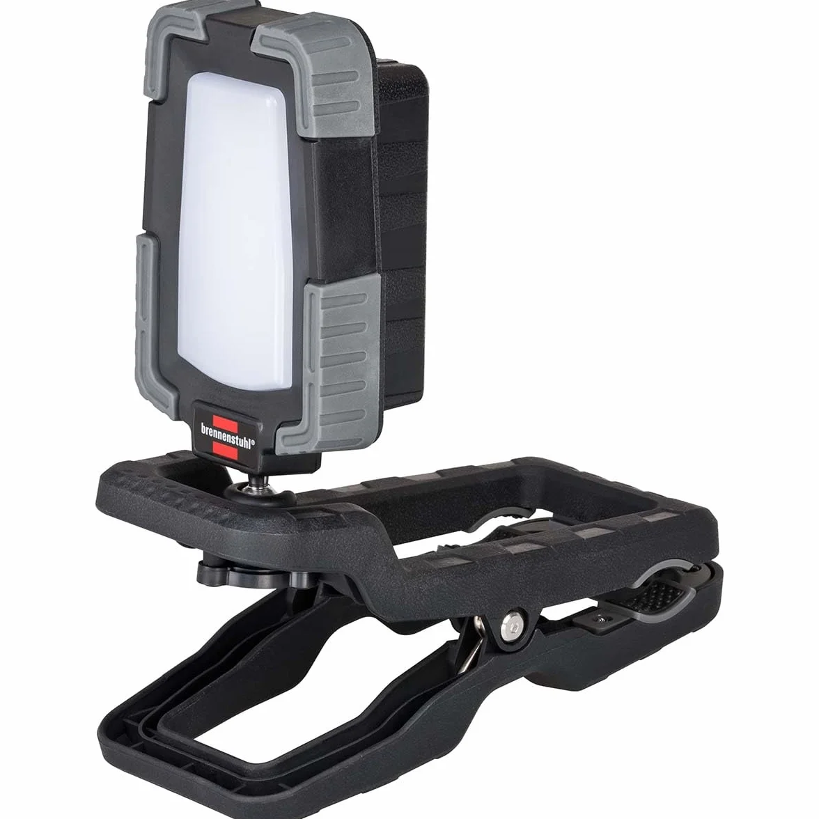 Brennenstuhl foco LED de batería recargable CL 1050 MA/lámpara de trabajo de 10W con dispositivo de sujeción (luz de trabajo con USB Powerbank, 950lm, IP65)