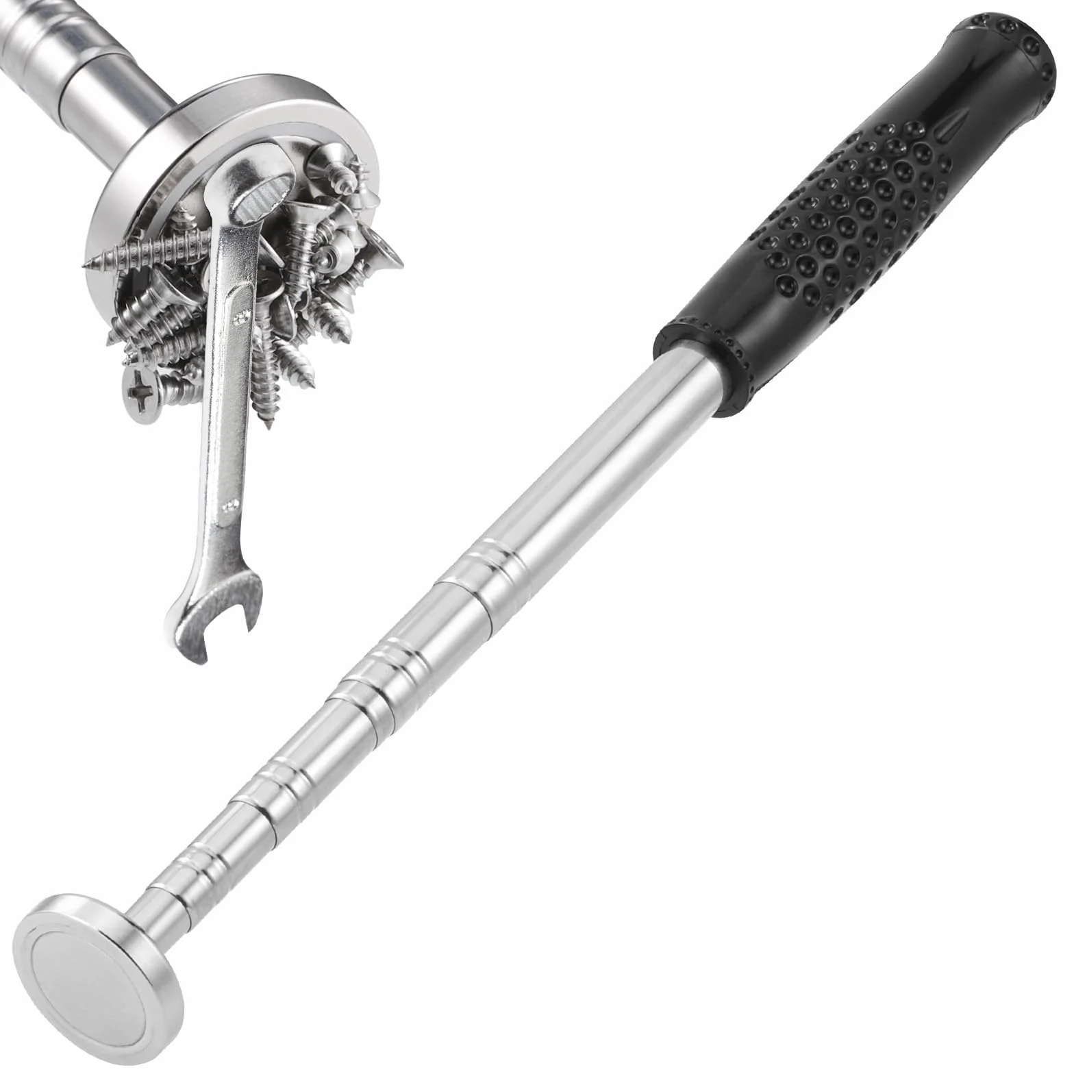 Fentar Iman Telescopico, Duradero Herramienta de Recogida Magnética 35LB Capacidad de Carga, Imán Extensible Herramienta 23-104cm, Resistencia Herramientas de Recogida de Imán, Herramientas Mecánicas
