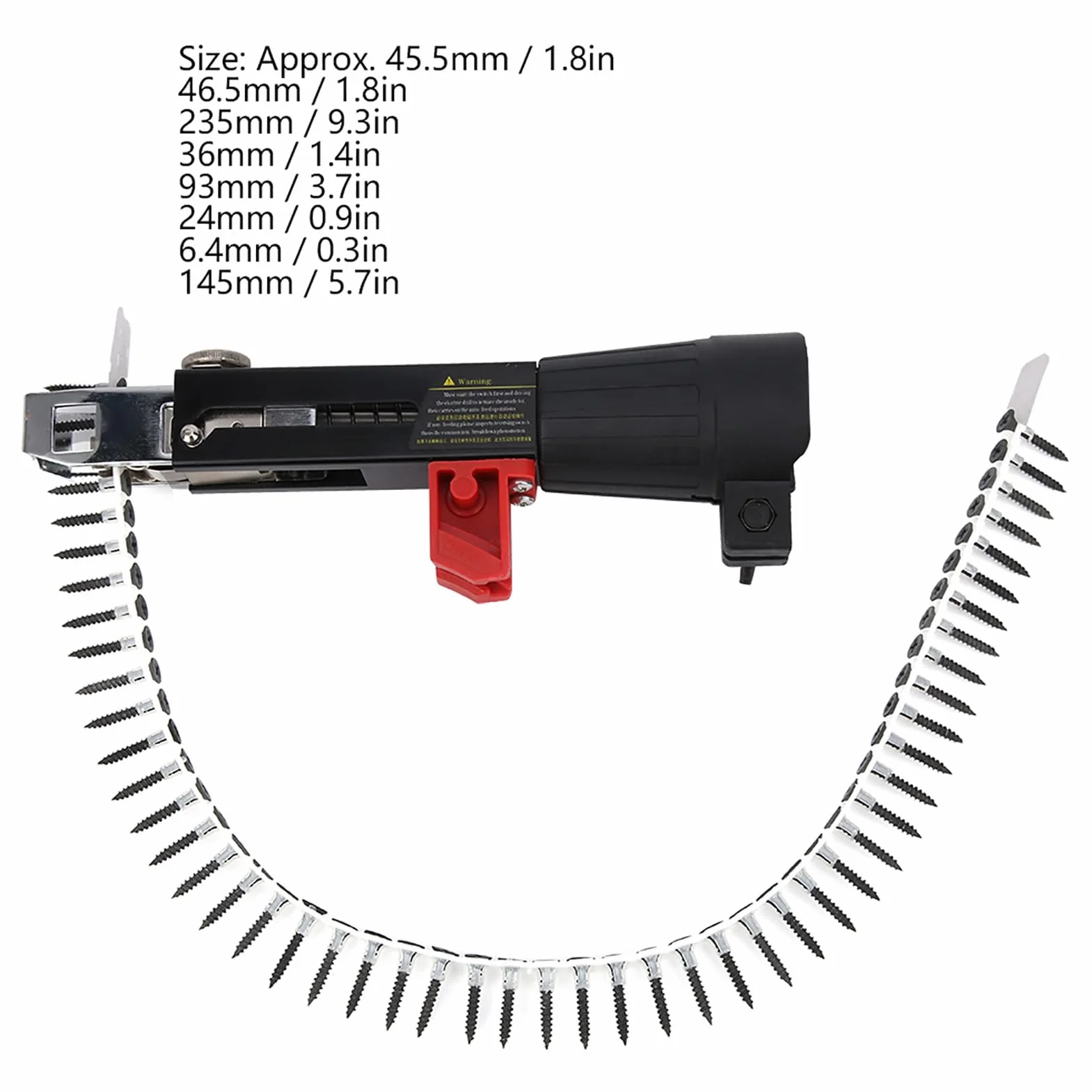 Adaptador de Cadena de Taladro de Tornillo para Pistola de Taladro eléctrica, Rango de Mandril de 41 mm a 46 mm, Accesorio de Pistola de Tornillo Giratorio para carpintería