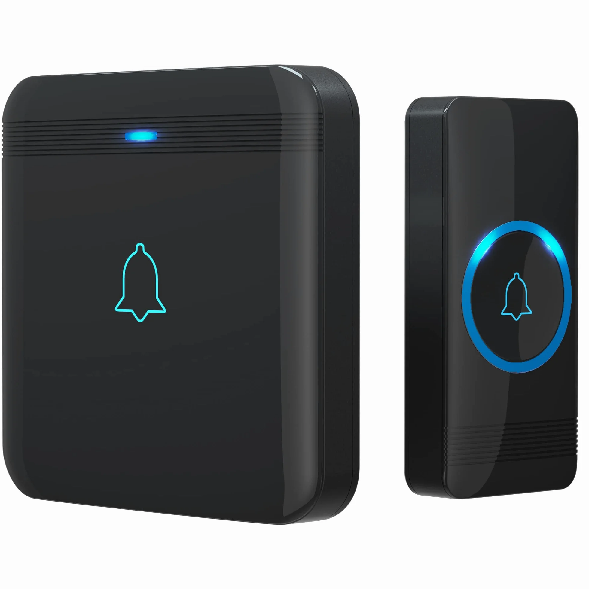 AVANTEK Timbre inalámbrico, D-3G, kit de timbre impermeable que funciona a más de 1300 pies con 52 melodías, 5 niveles de volumen y flash LED