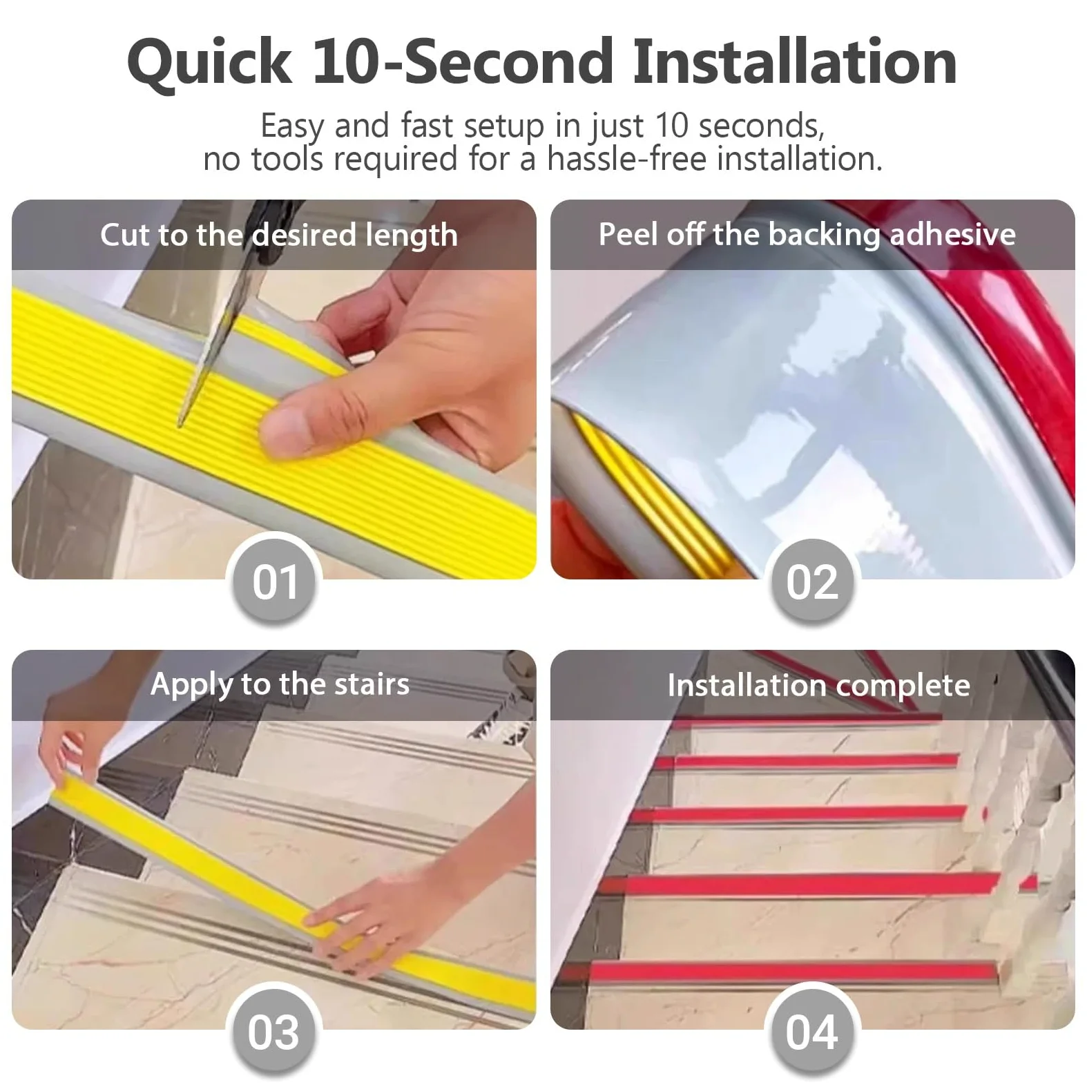 Antideslizantes Para Peldaños Perfil De Borde De Escalera, Perfil de ángulo de PVC,autoadhesivo, Material antideslizante y ignífugo Escaleras,escalones(Brown,6 * 3cm*1.5m)