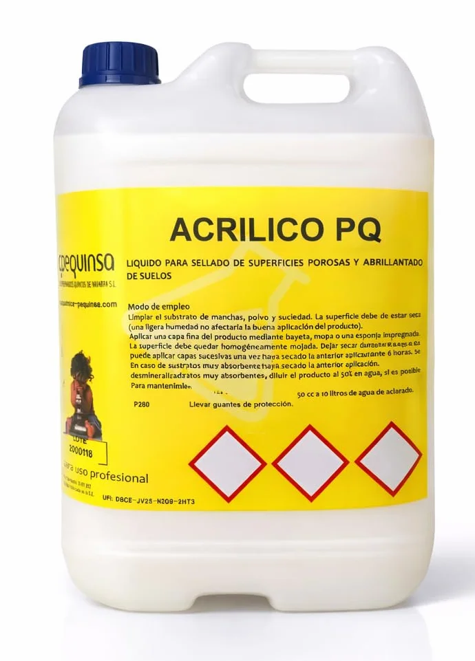 Cera Líquida para Abrillantado de Suelos y Sellado de Superficies Porosas, Envase 5 Litros
