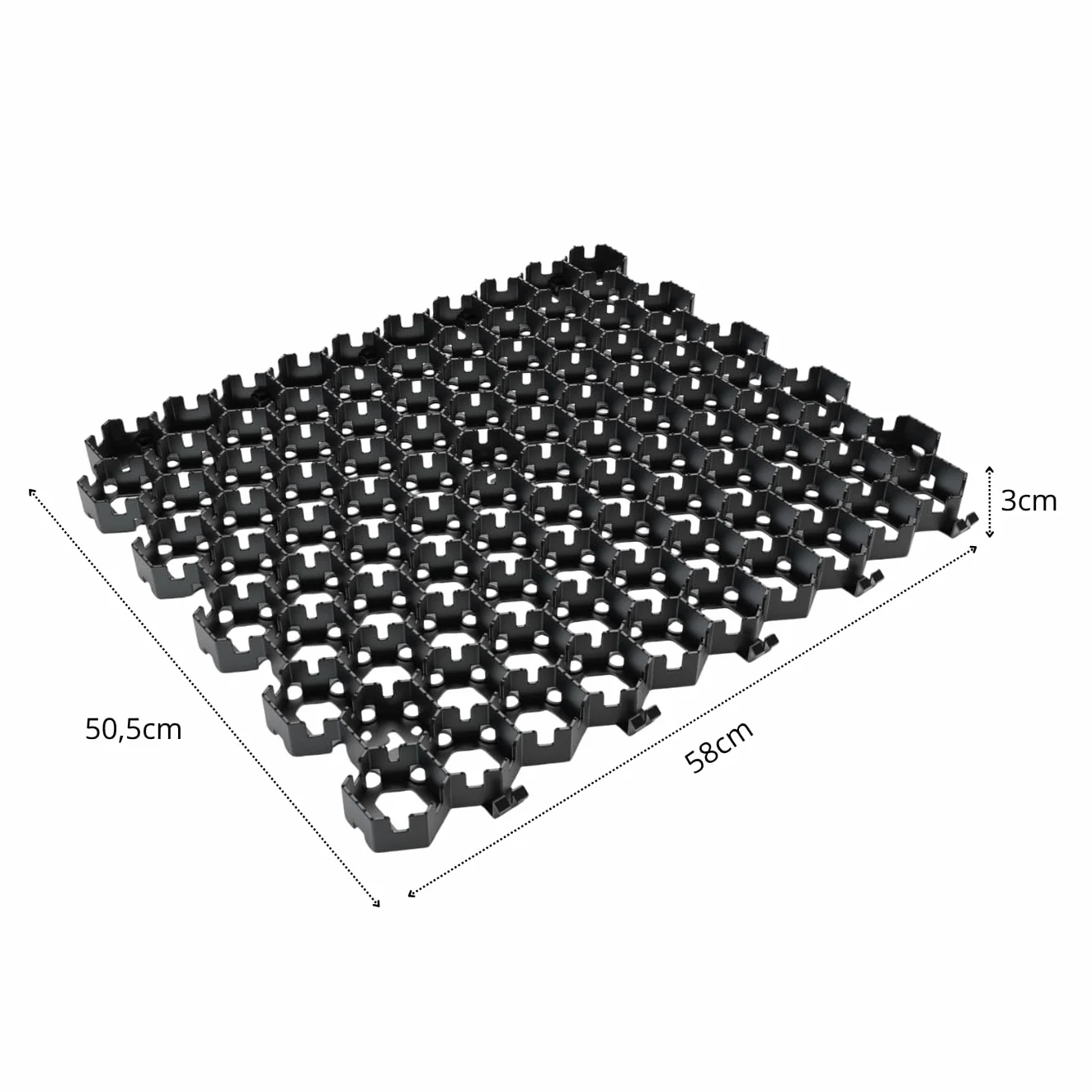 Vodaland HEXpave Pavimento Permeable Estabilizador de Grava 3 cm Altura 12000 kg Pack 5,85 m²