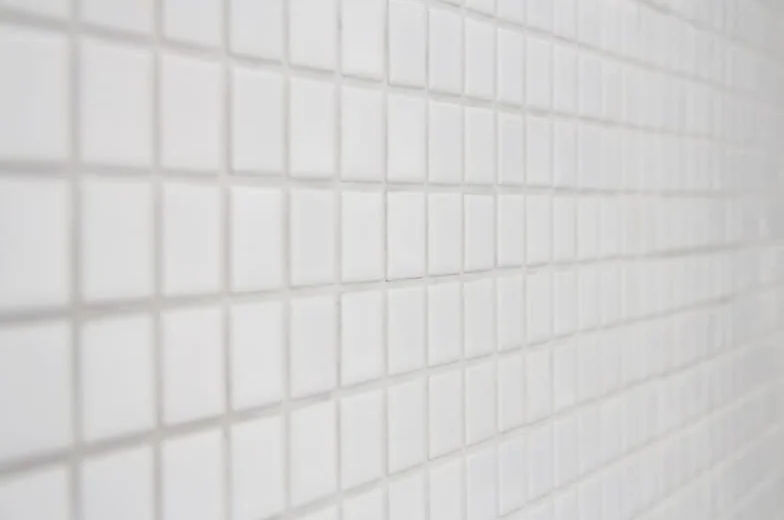 Mosaico de cerámica azulejos blanco brillante cocina pared ducha piscina MOS18-0102