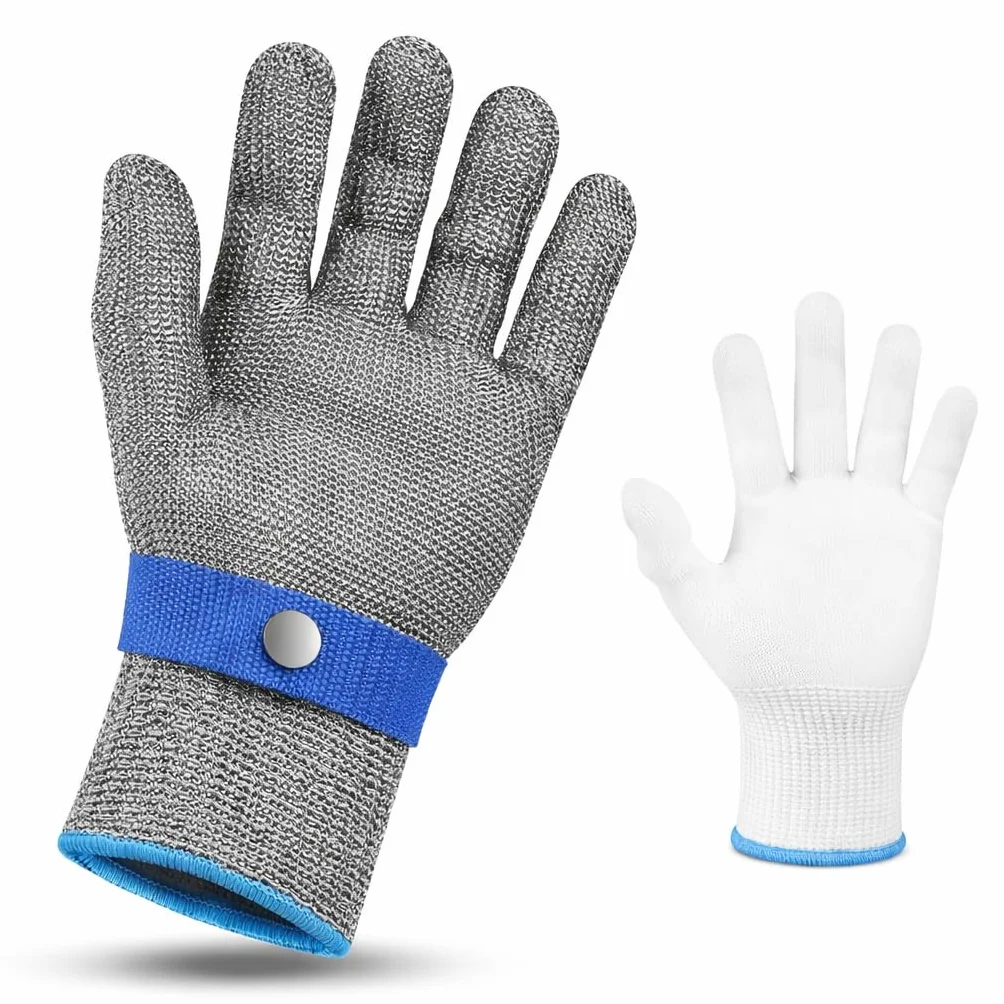 Guantes anticorte cocina ANSI A9 CE EN 388 2016 2 4 4 X F protección palma dorso dedos muñeca XL