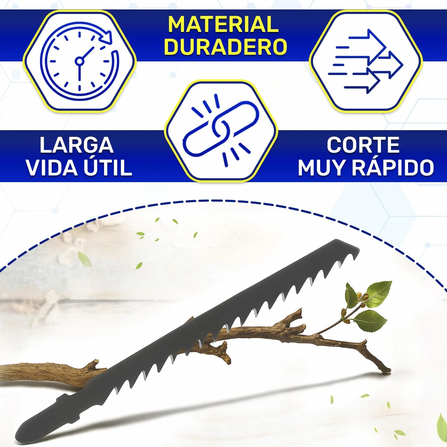 MONTERAL Hojas Sierra de Calar 100 mm 6 TPI Acero Templado SK5 25 Piezas