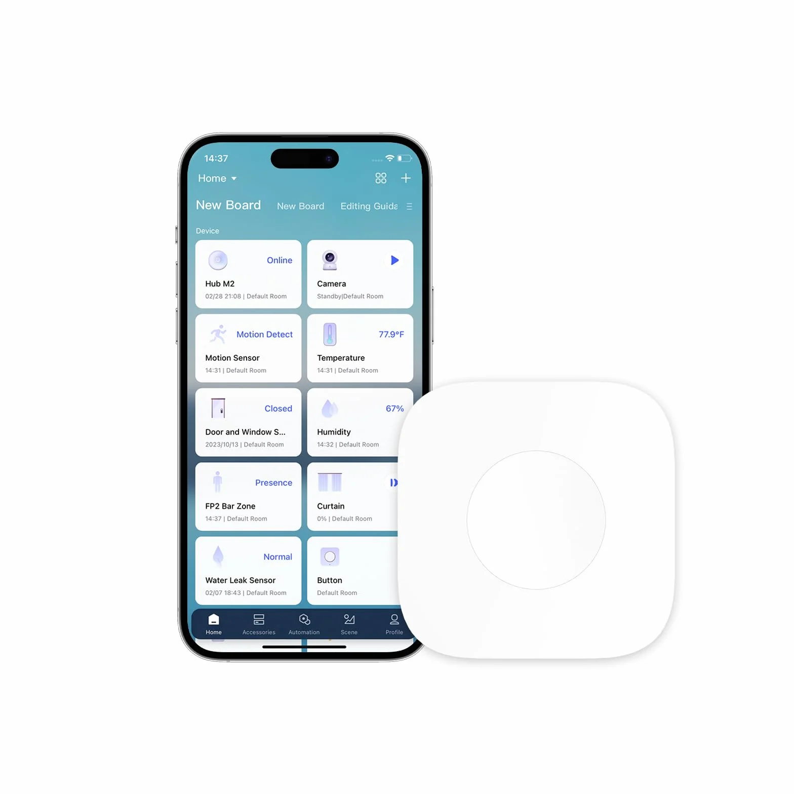 Aqara Botón Inalámbrico Individual, Requiere AQARA HUB, Conexión Zigbee | Botón de Control Versátil de 3 vías para Dispositivos Domésticos Inteligentes, Compatible con Apple HomeKit e IFTTT