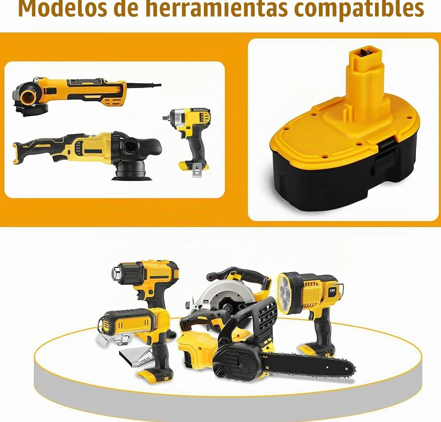 2X Exemoro 18V 4.5Ah NI-MH batería de Repuesto Herramienta batería para Dewalt DC9096 DE9039 DE9095 DE9096 DE9098 DE9503 DW9095 DW9096 DW9098 (Rojo)