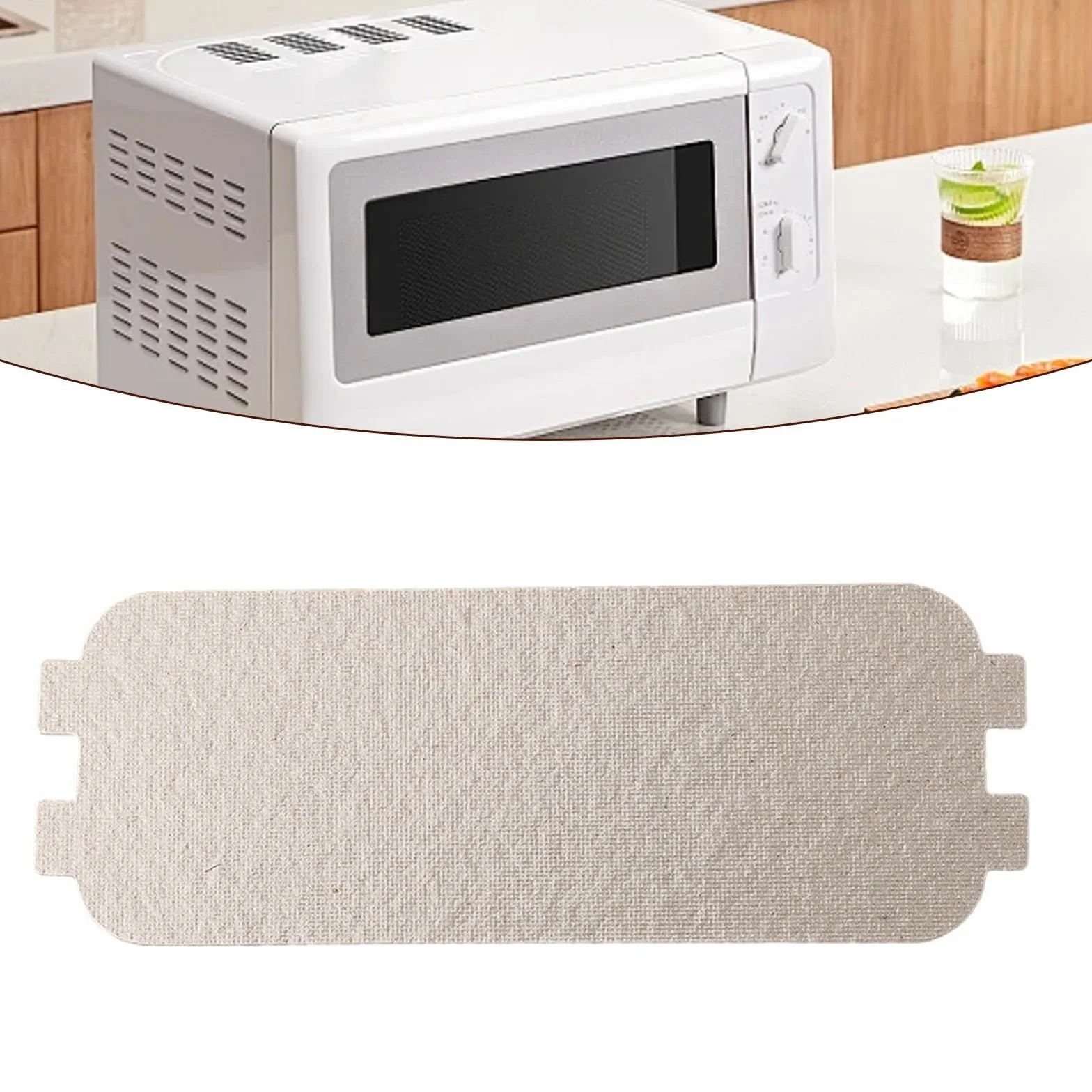 Placa de mica para horno microondas para Galanz, chapa de mica, guía de ondas, cubierta (12,6 x 4,6 cm)