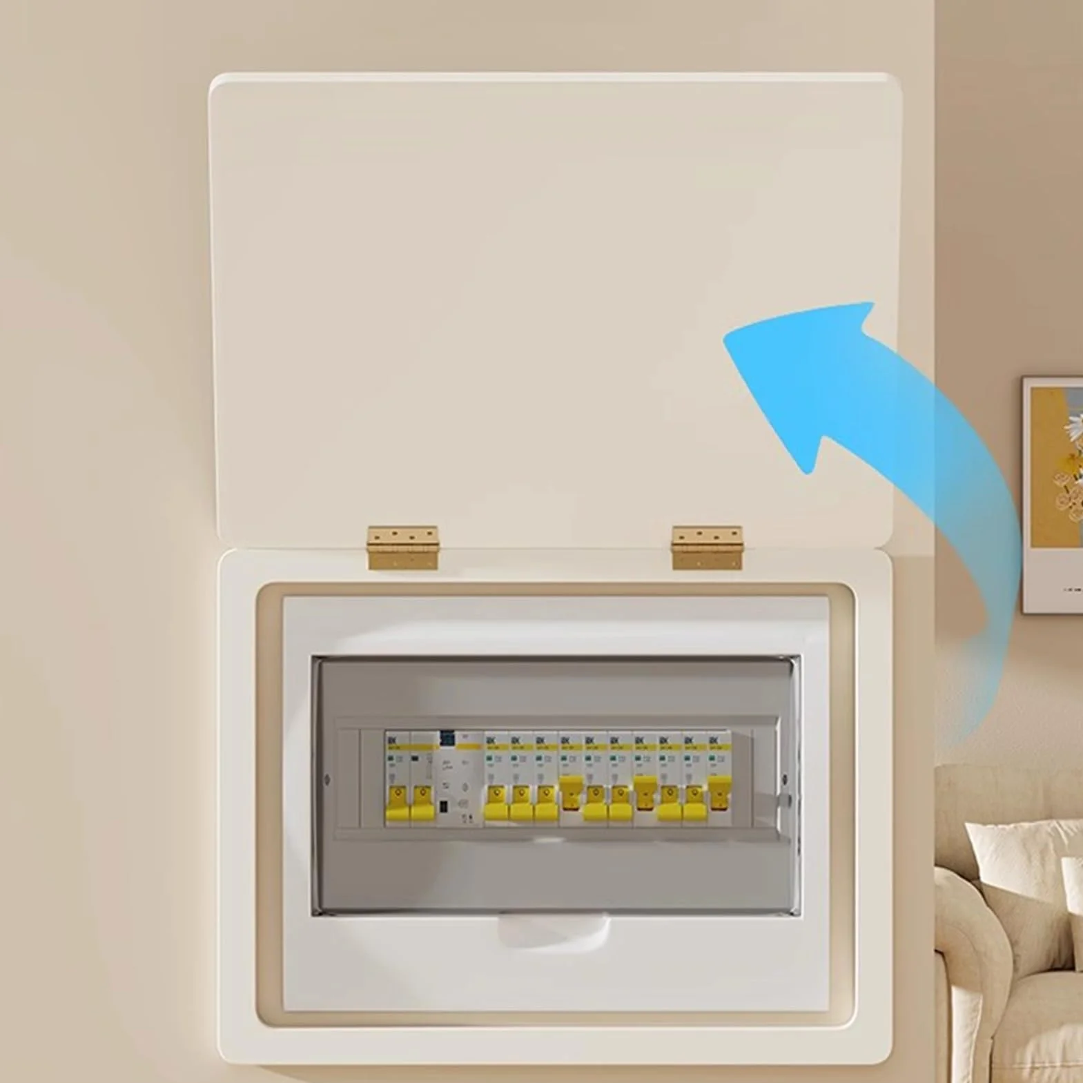 Tapa de Cuadro eléctrico, Tapa Decorativa para eléctrico Cubierta Contador luz, Caja distribución, Flip Oculto,decoración doméstica Cubre electrico(35x25cm) tapar electrico