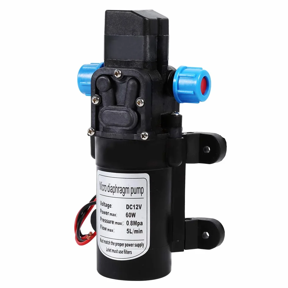 Bomba de agua automática de alta presión para caravana, barco, jardín, camión, barco, 12 V 60 W, 115 psi, 5 l/m