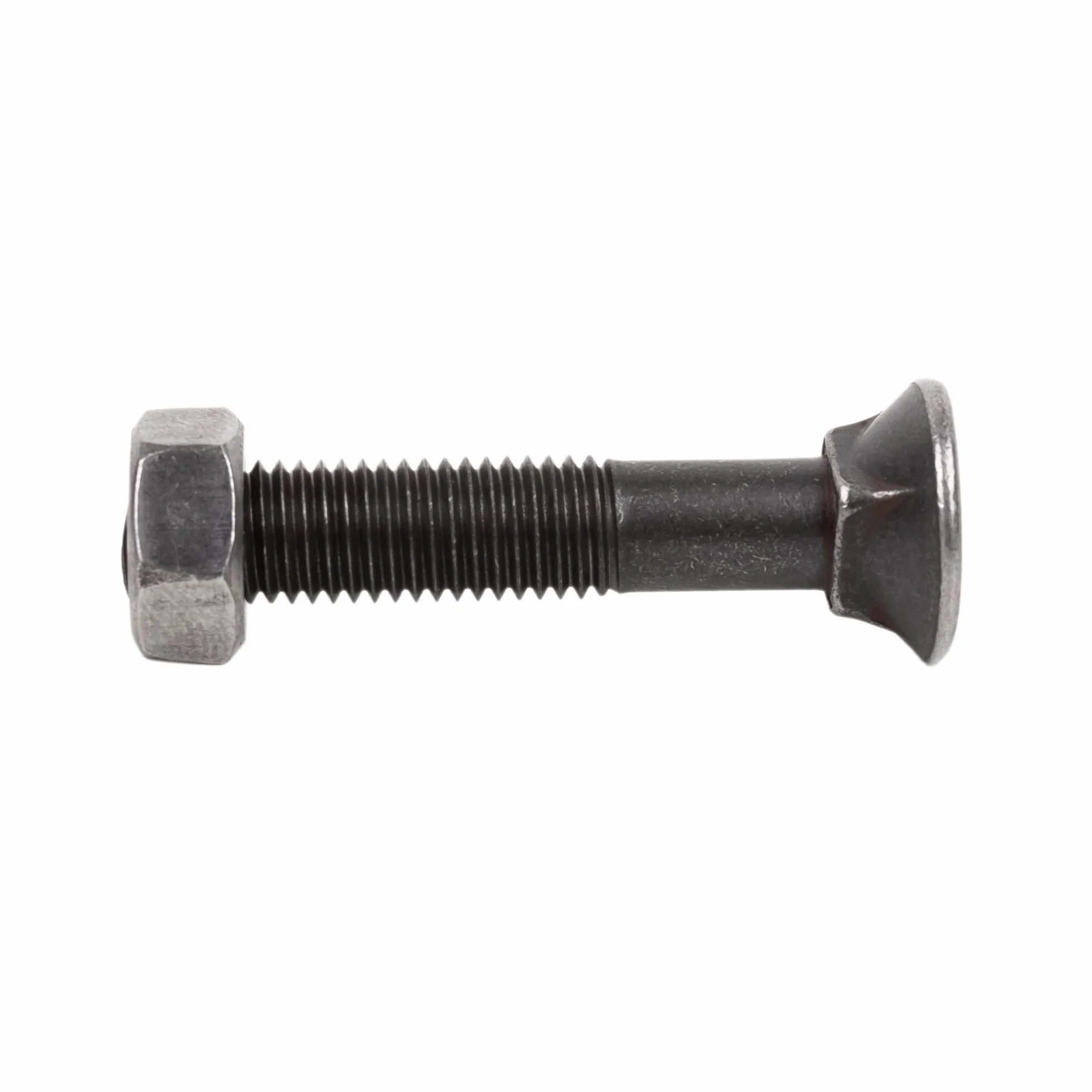 Cofan Tornillo de arado DIN 608 | Cuello cuadrado | Tuerca hexagonal DIN 934 incluida | Clase 6.8 | M7/16 x 60