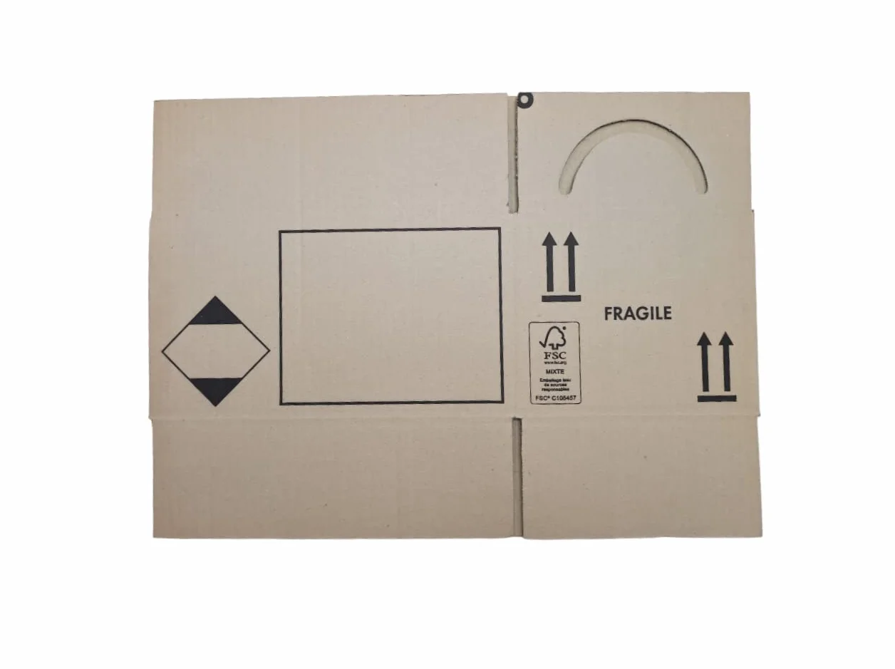 Lote de 10 cajas de 28 x 18.5 x 15.5 cm para mudarse, enviar o almacenar - Marrón