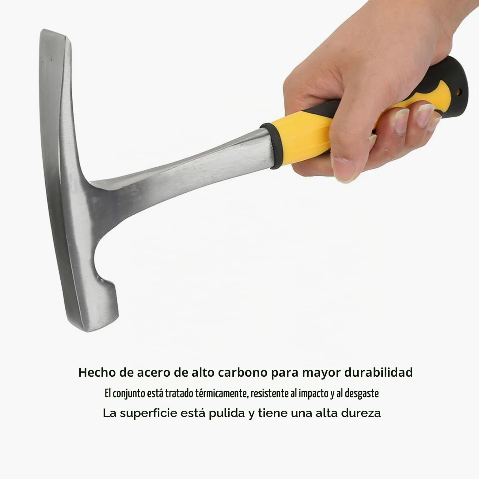 Tyenaza Martillo de Geologo, Martillos de Ladrillo Geológico, Martillos de Exploración Geológica, con Mango de Goma Cómodo, para Investigación Geológica, Familiar, Construcción‎(33,5x17cm)