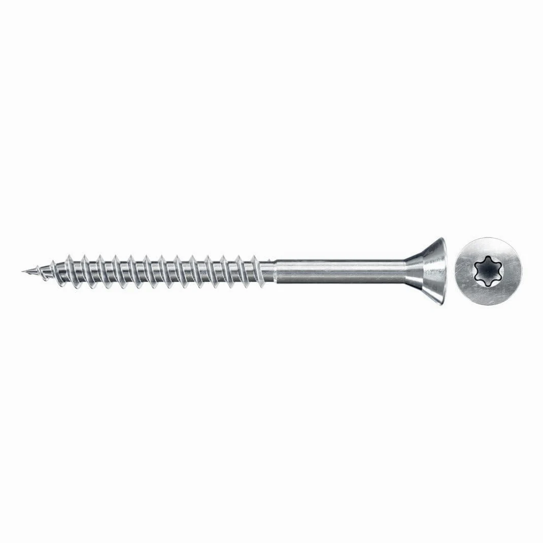 fischer Tornillos para aglomerado (6,0 x 60 cm, cabeza avellanada, galvanizado, rosca parcial I