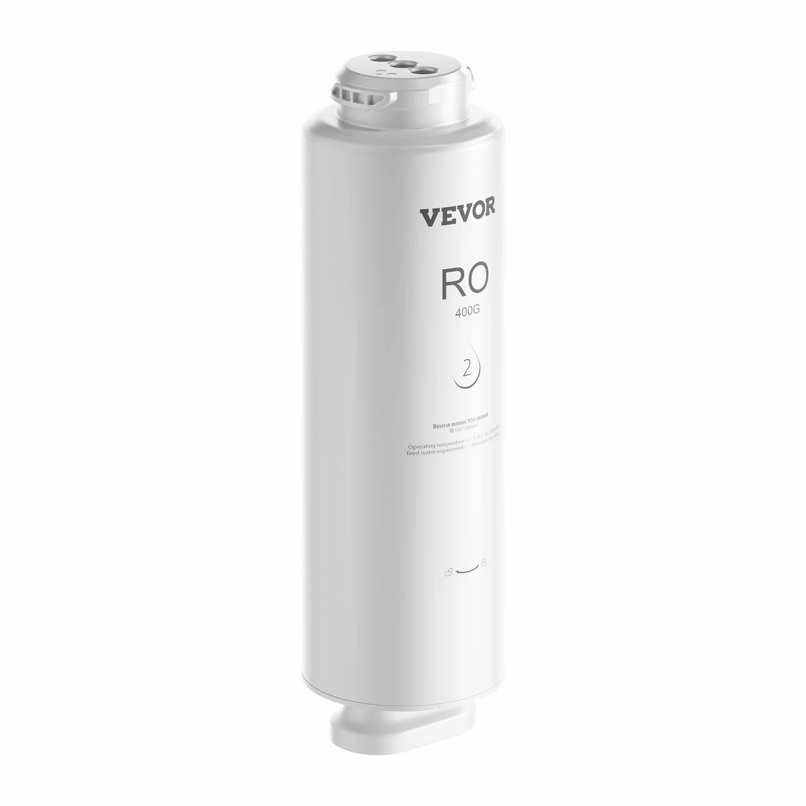 VEVOR Sistema de Ósmosis Inversa 9 Etapas 400 GPD, Cartucho de Filtro RO 24 Meses, Reduce Plomo Cloro Óxido, Compatible Fregadero SS-002 Φ 100 x 341 mm