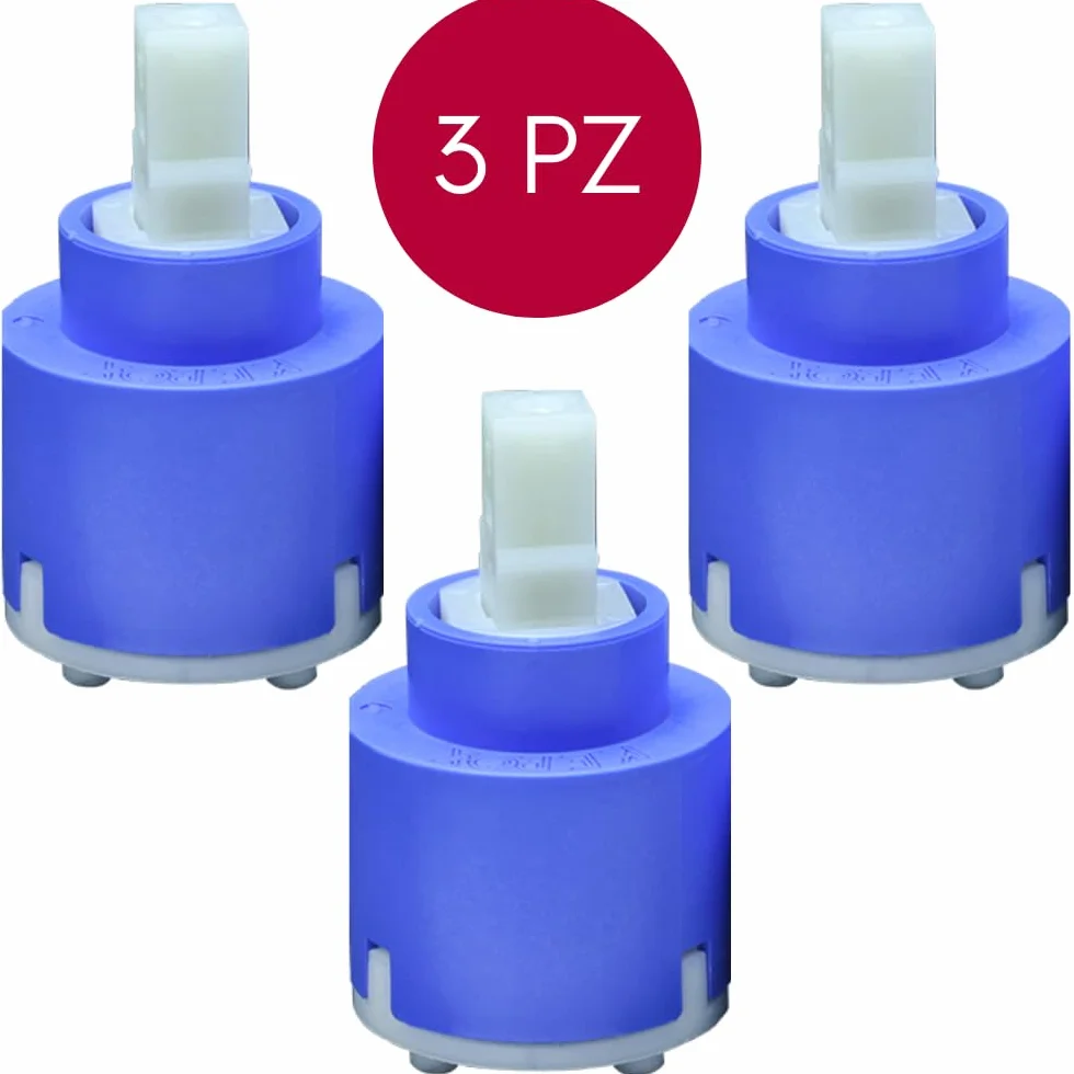 Schläfer 48004 | Cartucho de grifo mezclador de 35 mm de repuesto de cerámica para mezclador monomando K35-A Kerox baja con 2 patas, ducha, lavabo, bidé, bañera, cocina, baño de 3 piezas.