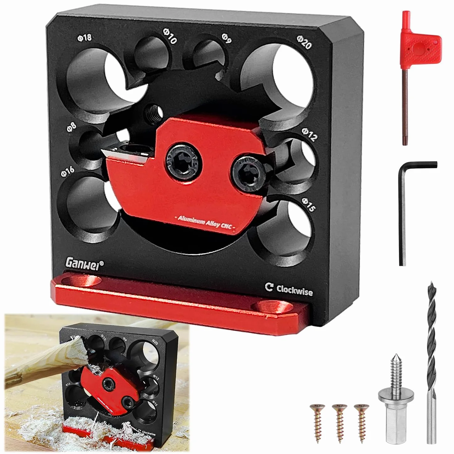 Plantilla Ajustable para Hacer Clavijas, Kit de Plantilla para Hacer Clavijas, 8 Orificios Placa para Hacer Clavijas Ajustable, Fabricante de Clavijas Ajustable de 8 mm a 20 mm