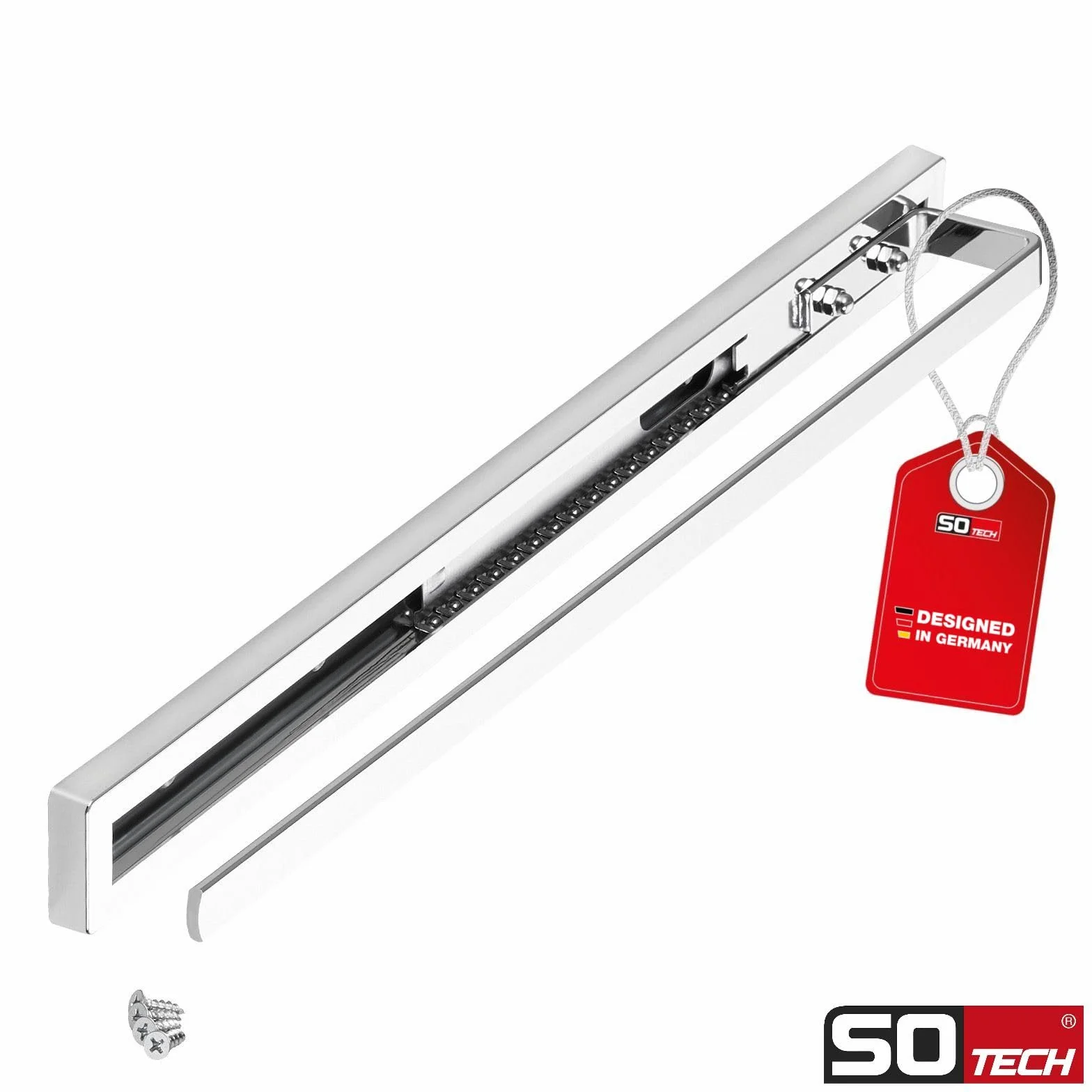 SOTECH Toallero Elegance Cromado 1 Brazo 415 mm insertado, 715 mm extendido toallero