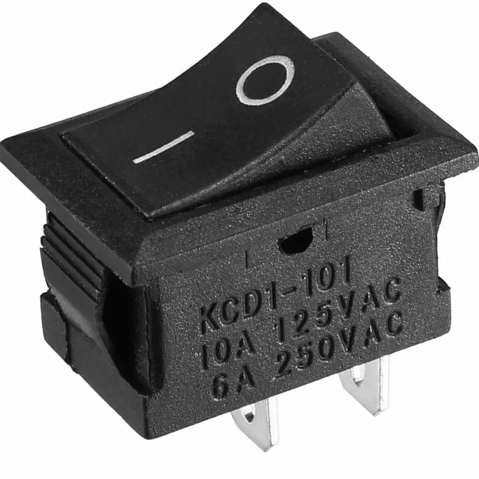 AUTOZOCO Interruptor universal 2 pin on-off 10A (negro)