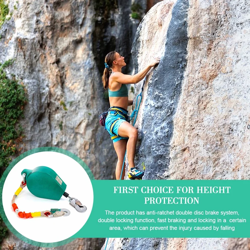Línea de Vida Retráctil de Seguridad, Dispositivo Anticaídas, 10m, 150kg