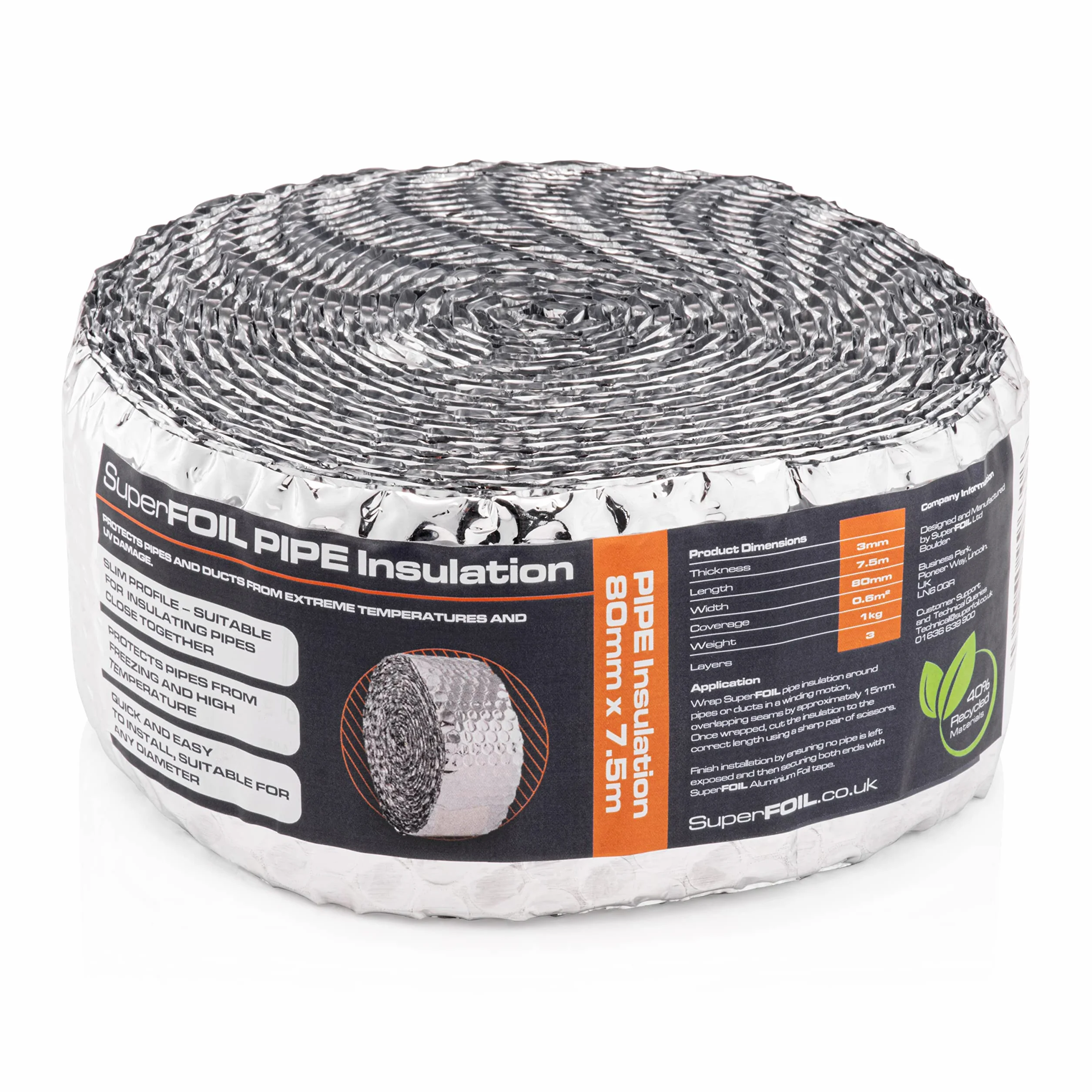 SuperFOIL SFBA 2/2 Lámina de aislamiento para Tuberías