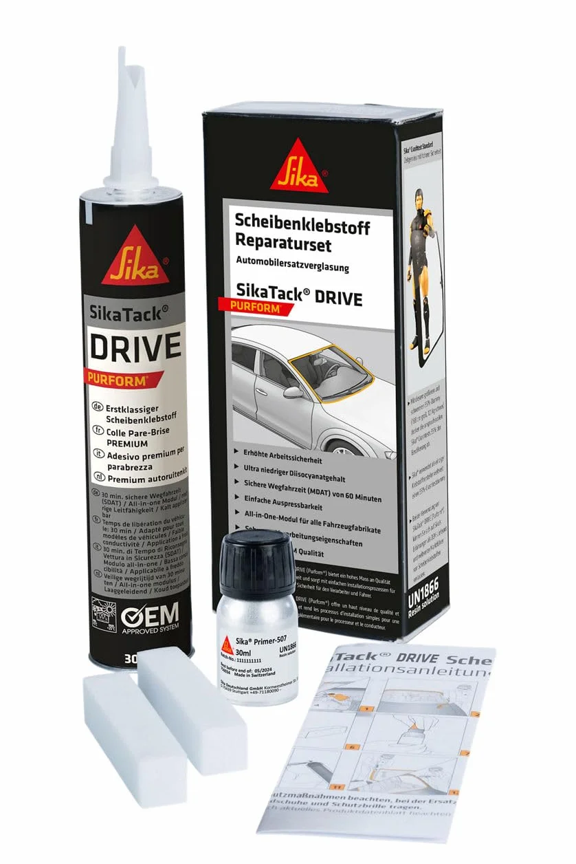 Sika Tack Pro 506077 - Set de reparación de cartuchos de cristal adhesivo