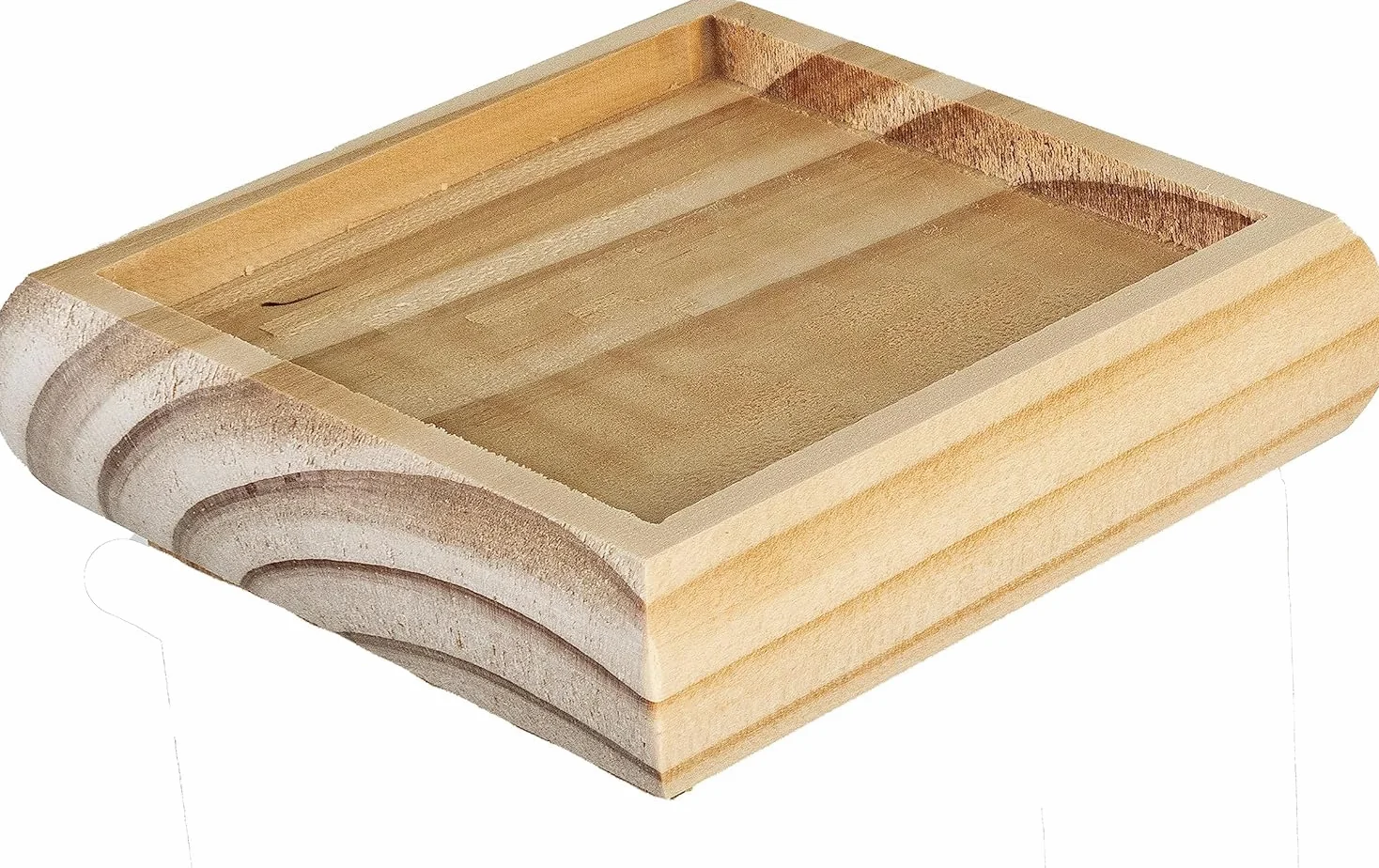 Cambridge - Tapa plana de pino transparente de 102 x 102 x 27 mm, tapa plana para poste de escalera completa de 82 mm, empotrable para adaptarse a un Newel de 82 mm x 82 mm