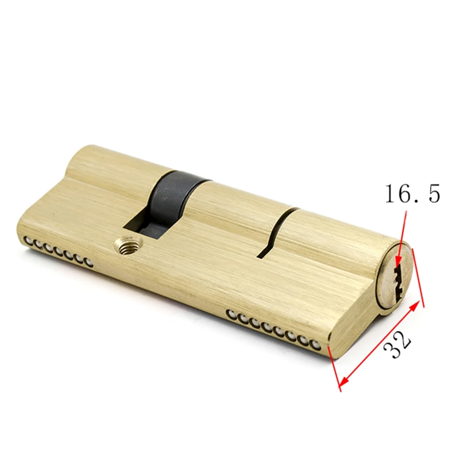 Cerradura de perfil europeo, Cerradura de puerta de latón con cilindro abierto, doble o simple, for interiores, 80/85/90/95/100/105/110 mm, con 3 llaves extendidas de 80 mm.((35knob-45)80mm)