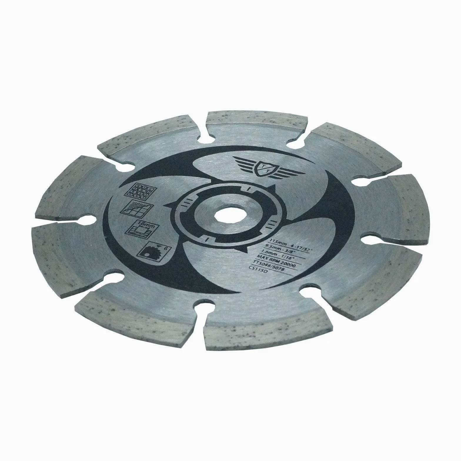 4 x TopsTools CSK115_4 115mm 120mm 24T 44T 60T Hojas de sierra HSS de diamante de 9,5mm de diámetro compatibles con Worx WorxSaw XL Worx WX427 WX429 WX437 WX439 WX531 400W 700W