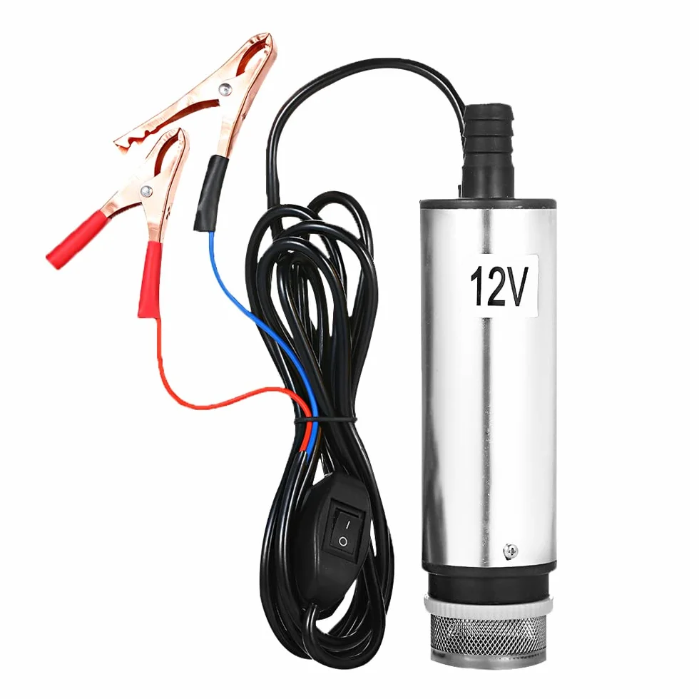 Bomba de Agua Sumergible Weytoll Bomba diésel sumergible Bomba Sumergible de 12V/24V CC para Bombear Agua de Aceite, Reabastecimiento de Combustible con Pantalla de Filtro