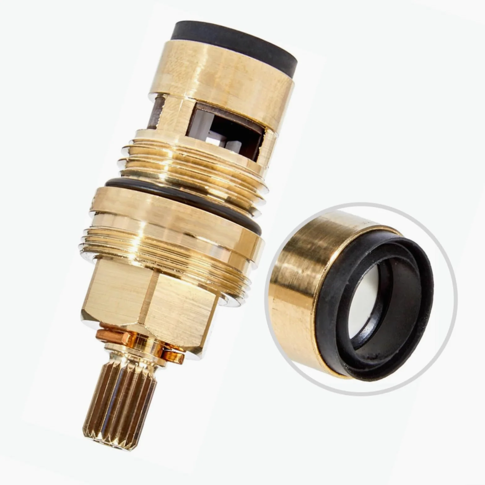 Cartucho termostático 45346000 de latón para grifo de ducha, control preciso de la temperatura para evitar fluctuaciones en la ducha, fácil instalación DIY