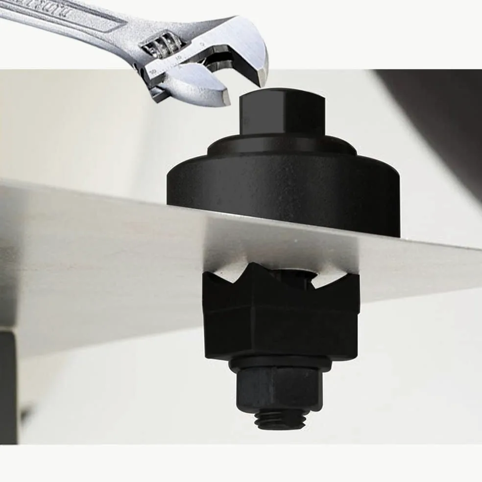SagaSave Perforadora de agujero de perforación de chapa de 32,5 mm, cortador de agujero hexagonal de metal para fregadero, placa de acero, acero inoxidable, metal