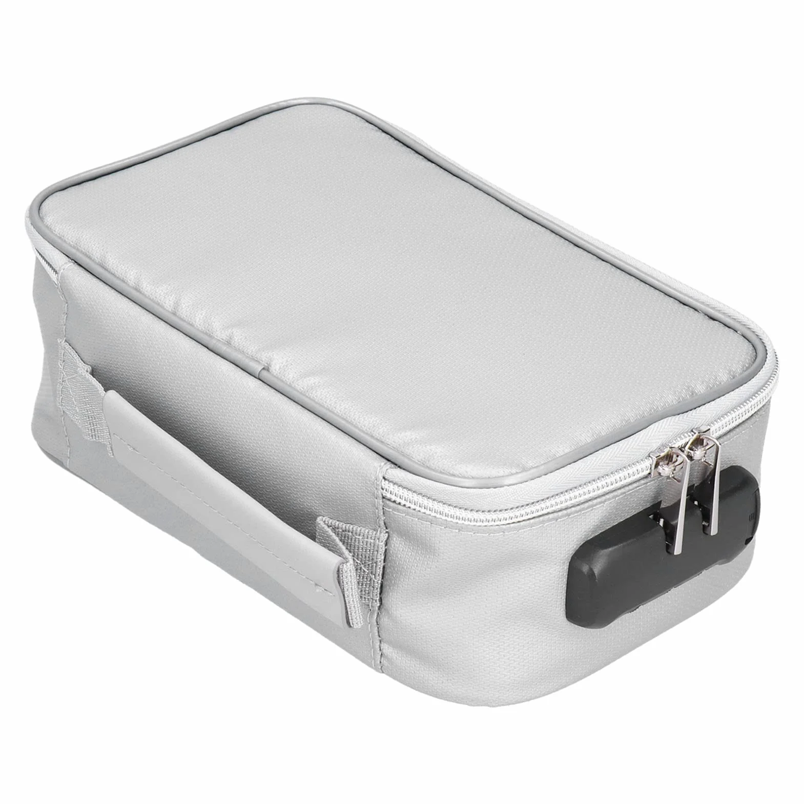 OUKENS Bolsa de Archivo ignífugo con candado, 24x14x7cm Billetera con candado Combinado Maletín Impermeable ignífugo para Pasaporte, Dinero, Certificados, Contratos y Objetos de Valor (Plateado)