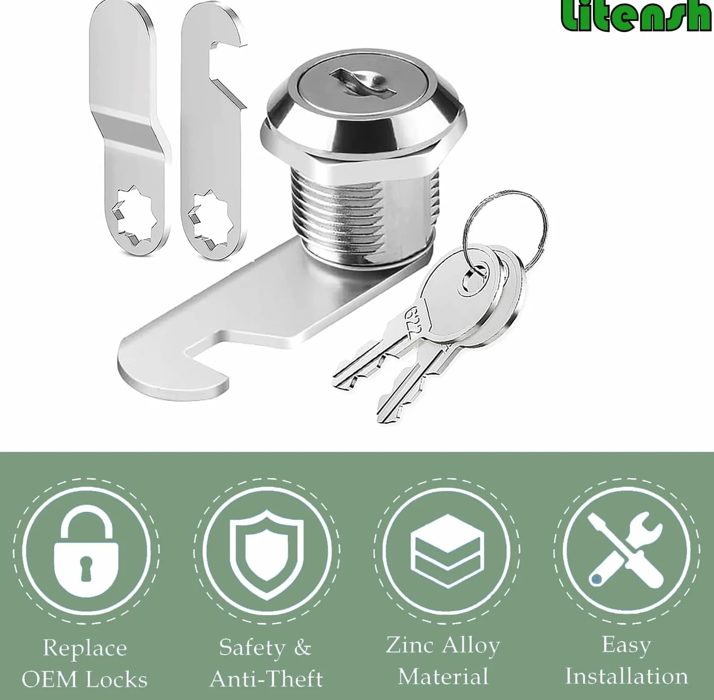 Cerradura de 16 mm para buzón, armario, caja de herramientas, cajones, puerta, muebles, taquilla
