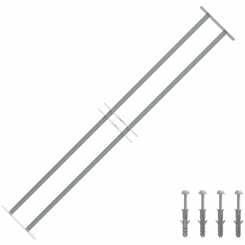 Genérico Reja de Seguridad Ajustable Ventana con 2 RAS 1000-1500 mm,Bricolaje,Materiales de construcción,Ventanas,Plateado,4.8 kg,141381