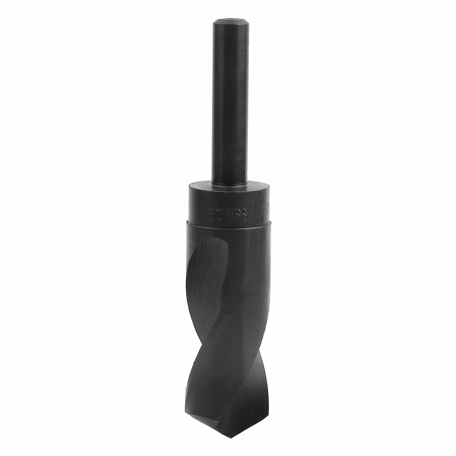 Broca de mango redondo negro de 1/2 pulgada Herramienta de broca helicoidal de acero de alta velocidad para materiales de metal y madera(30mm)