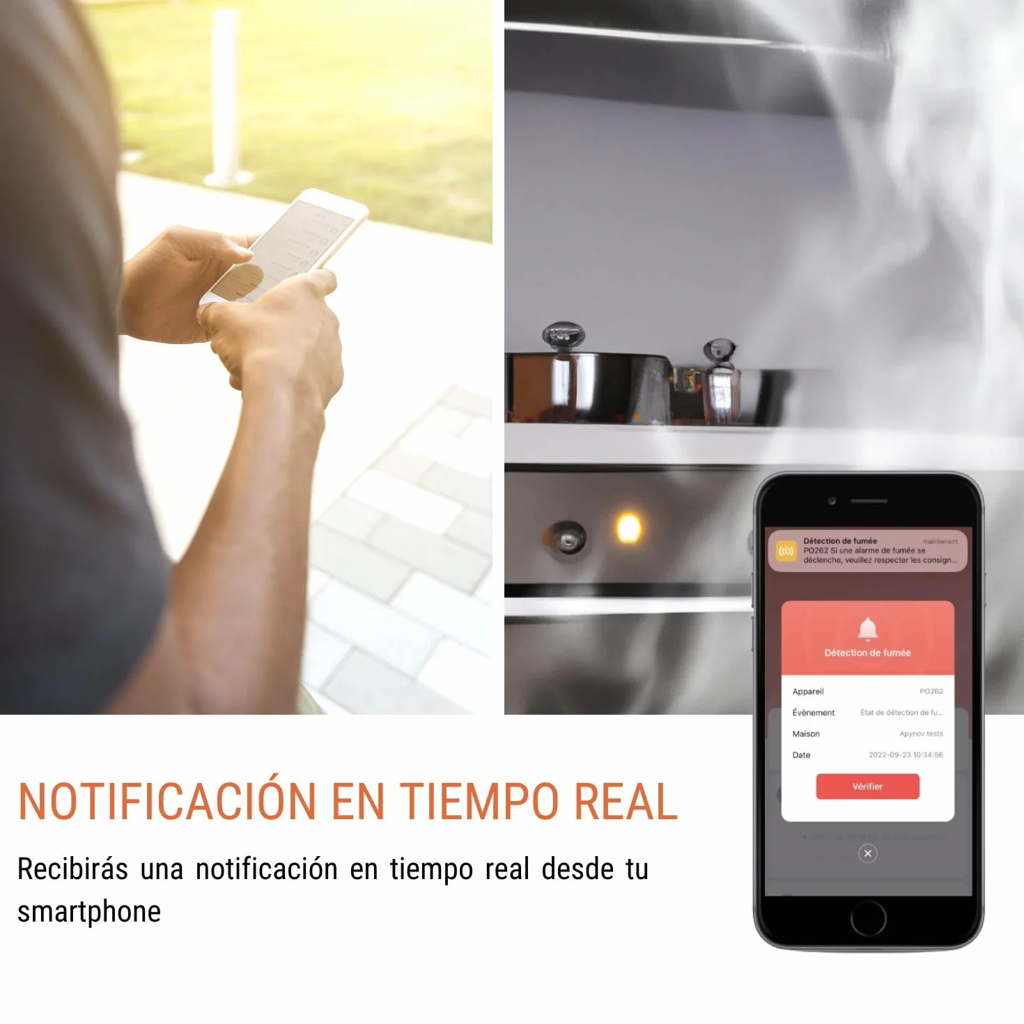 Konyks Firesafe 2 Detector de Humo Wi-Fi, Notificaciones Smartphone, Autonomía 5 años
