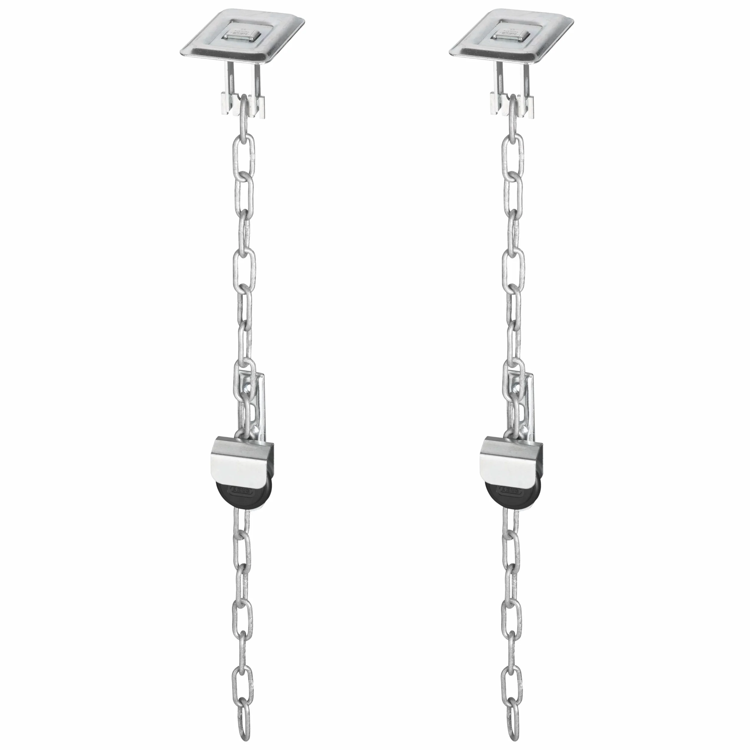 Protección anticorrosiva ABUS GS40, protección para rejillas de sótano y focos de luz de plástico, con cadena variable, nivel de seguridad ABUS 6, 03600, juego de 1