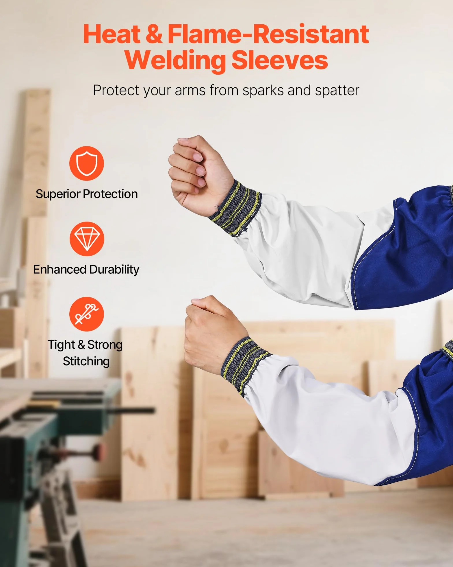 VEVOR Schweißerärmel Calentadores de soldadura Unisex adulto (Pack de 1)