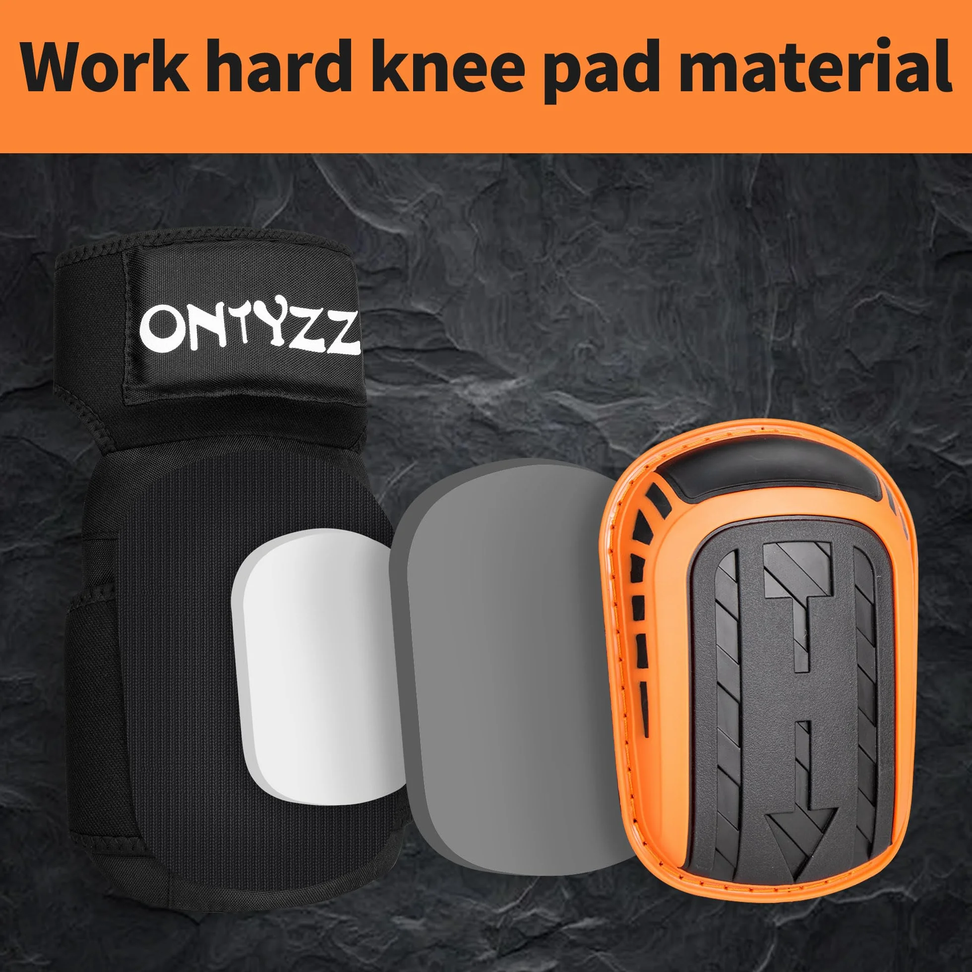 ONTYZZ Rodilleras Trabajo para Trabajar, Arrodillado, Suelo, Construcción, Alicatadores, Jardineria, Industriales Rodillera Profesional Protección de Rodillas para Trabajo, 1 Par