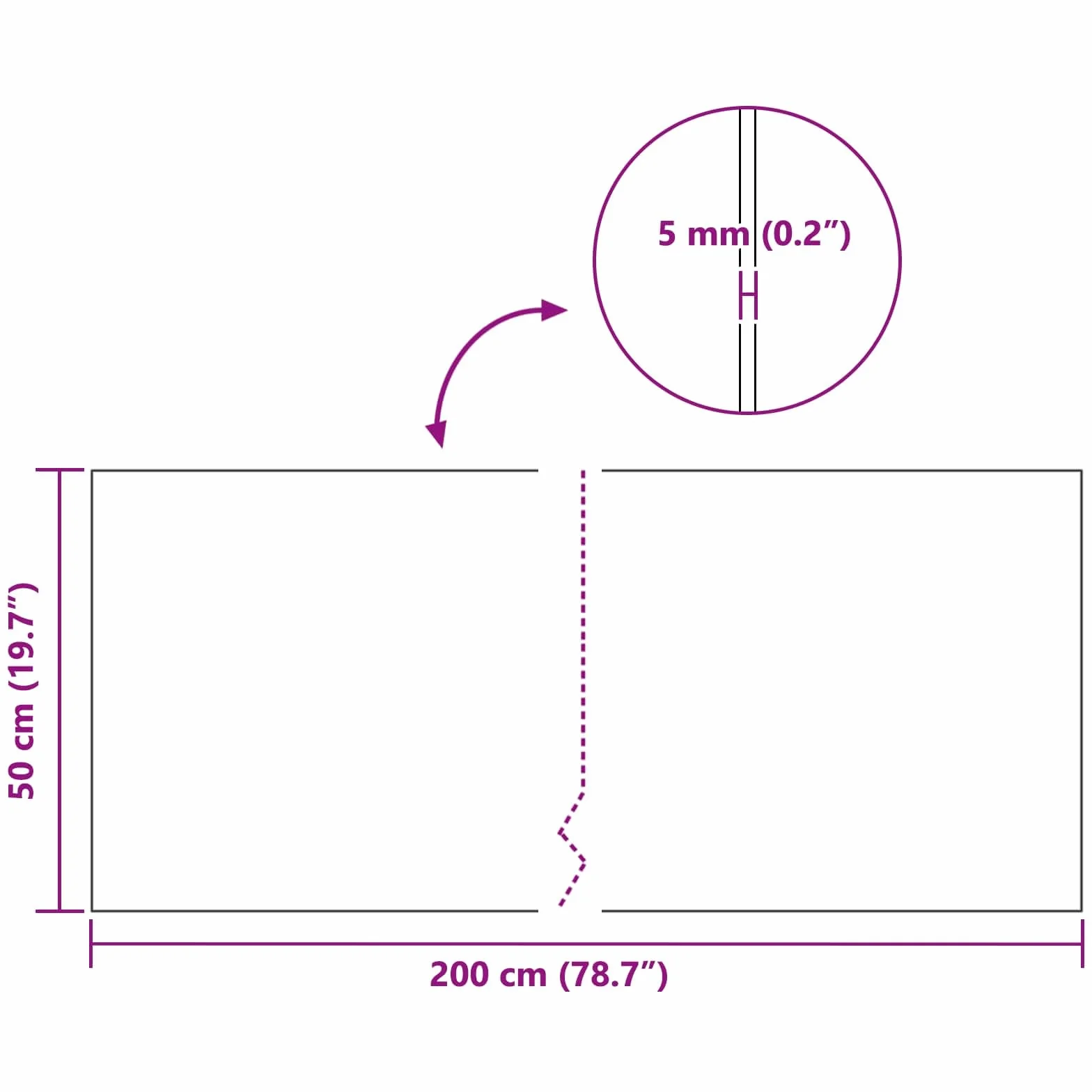 vidaXL Rollo de corcho marrón 200 x 50 x 0,5 cm, rollo de corcho, aislamiento duradero para suelos de oficina, reducción de ruido y absorción de sonido, versátil para el hogar