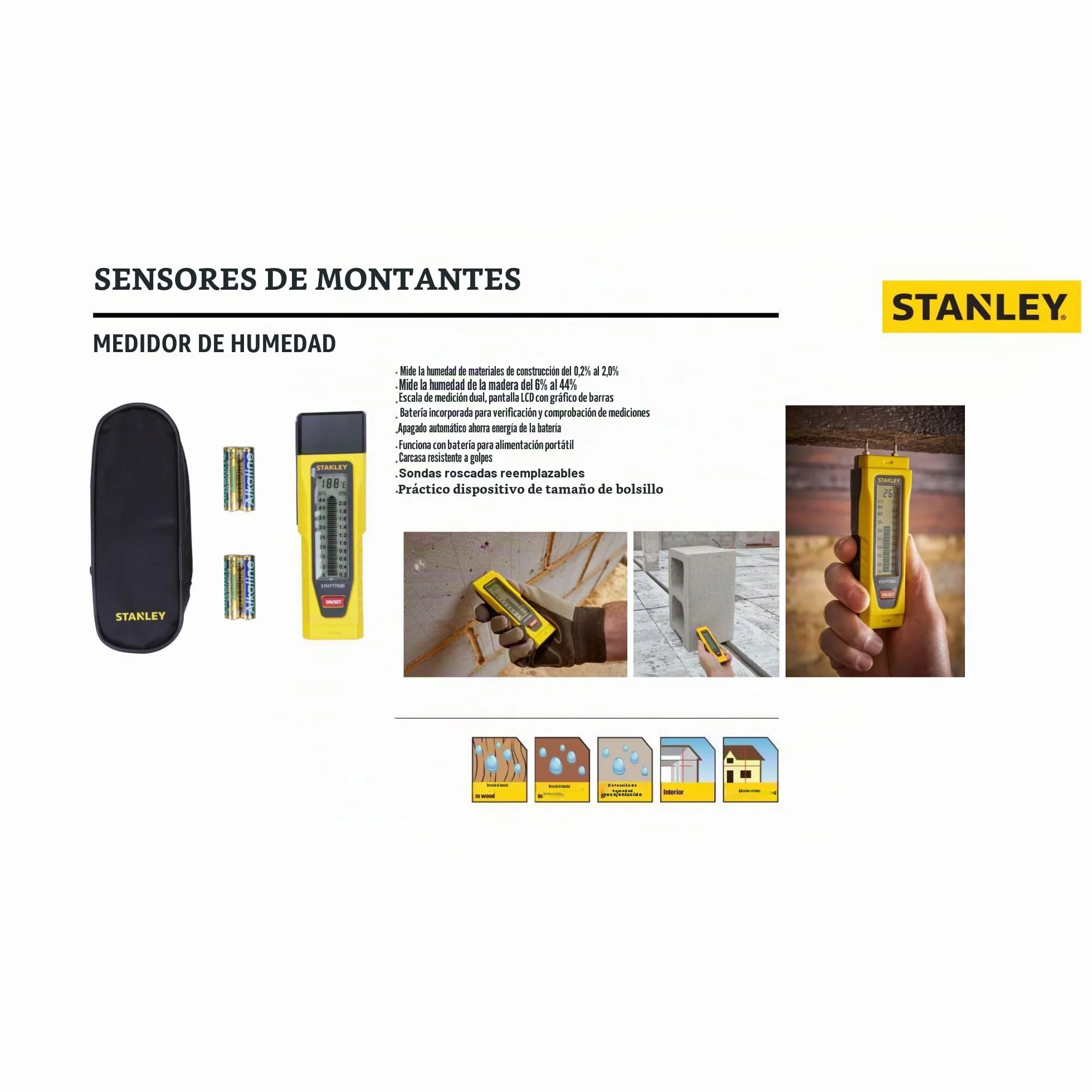 STANLEY Nivel Láser Rojo Cubix, Alcance 12m, Precisión 0,6mm/m, Autonivelante, Líneas Cruzadas, Bloqueo Péndulo, Soporte Multiposición, Pilas y Bolsa - STHT77498-1