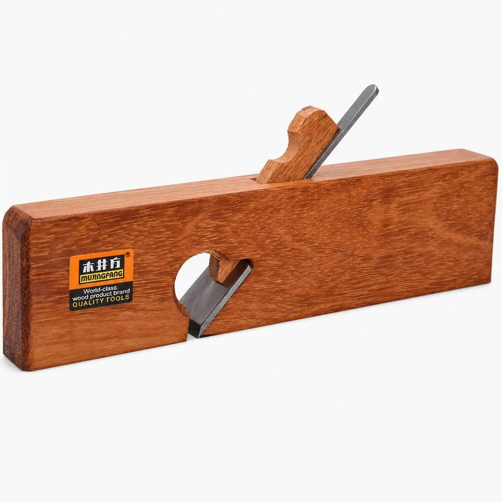 Plano de Recorte de Bordes de Carpintería Portátil, Carpintero Plano de Madera, Madera de Peral Fuerte, Cepilladora Aguda, Estructura Firme, Hoja Más Ancha