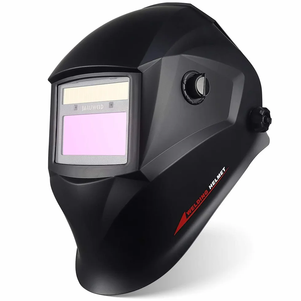 Careta Soldar Automatica,Energía Solar Mascara de Soldar Gran Vista Careta Soldadura Automatico Oscurecimiento ARC TIG MIG/mag Grinding Completo con 5 Lentes